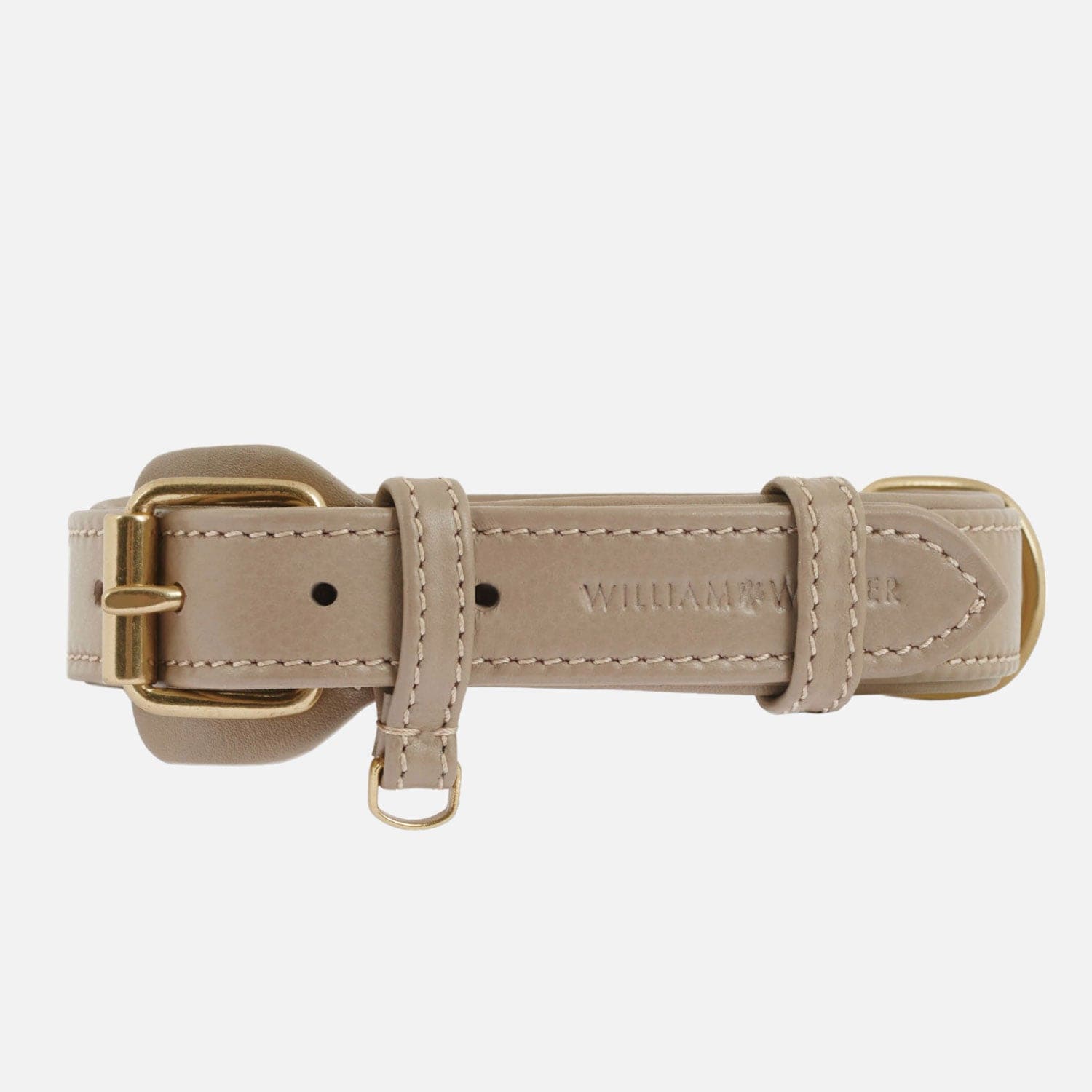 William Walker Leder Hundehalsband Sand (Beige)